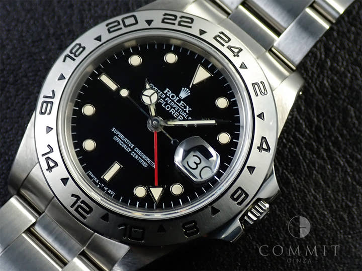 ロレックス エクスプローラーII Ref.16550 ステンレススチール ブラック文字盤