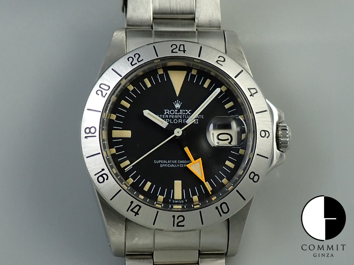 ロレックス エクスプローラーII Ref.1655 ステンレススチール ブラック文字盤