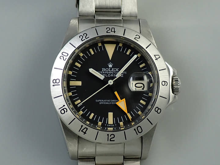 ロレックス エクスプローラーII Ref.1655 ステンレススチール ブラック文字盤