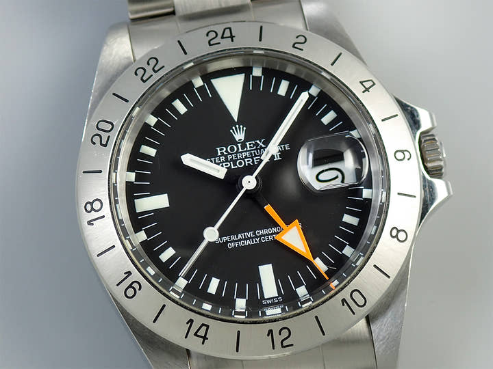 ロレックス エクスプローラーII Ref.1655 ステンレススチール ブラック文字盤