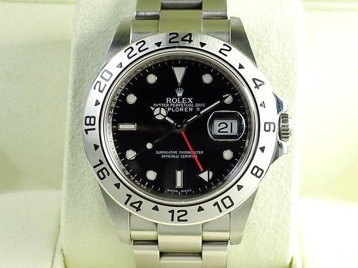 Rolex Explorer II Ref. 16570 Stainless Steel Black Dial