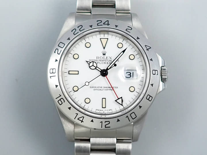 ロレックス エクスプローラーII Ref.16570 ステンレススチール ホワイト文字盤