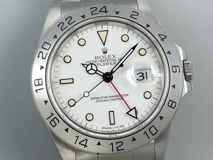 ロレックス エクスプローラーII Ref.16570 ステンレススチール ホワイト文字盤