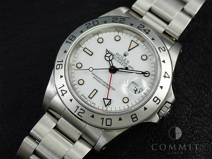 ロレックス エクスプローラーII Ref.16570 ステンレススチール ホワイト文字盤