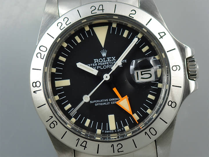 ロレックス エクスプローラーII Ref.1655 ステンレススチール ブラック文字盤