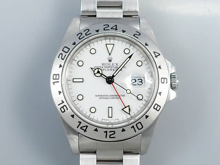 Rolex Explorer II Ref. 16570 Stainless Steel White Dial