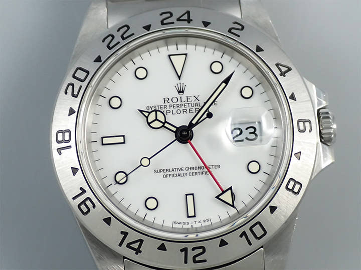 Rolex Explorer II Ref. 16570 Stainless Steel White Dial