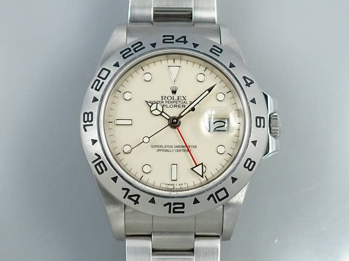 ロレックス エクスプローラーII Ref.16550 ステンレススチール アイボリー文字盤