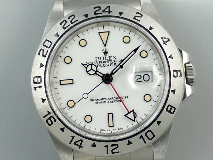 ロレックス エクスプローラーII Ref.16570 ステンレススチール ホワイト文字盤