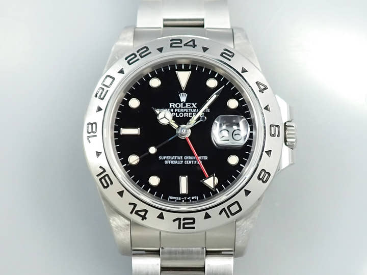 ロレックス エクスプローラーII Ref.16550 ステンレススチール ブラック文字盤
