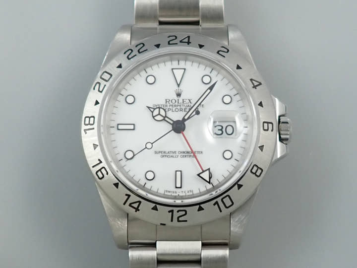 ロレックス エクスプローラーII Ref.16570 ステンレススチール ホワイト文字盤
