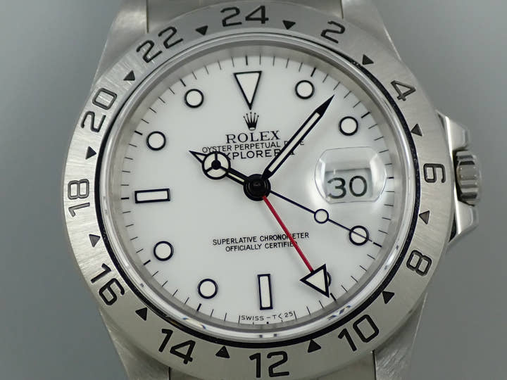 ロレックス エクスプローラーII Ref.16570 ステンレススチール ホワイト文字盤