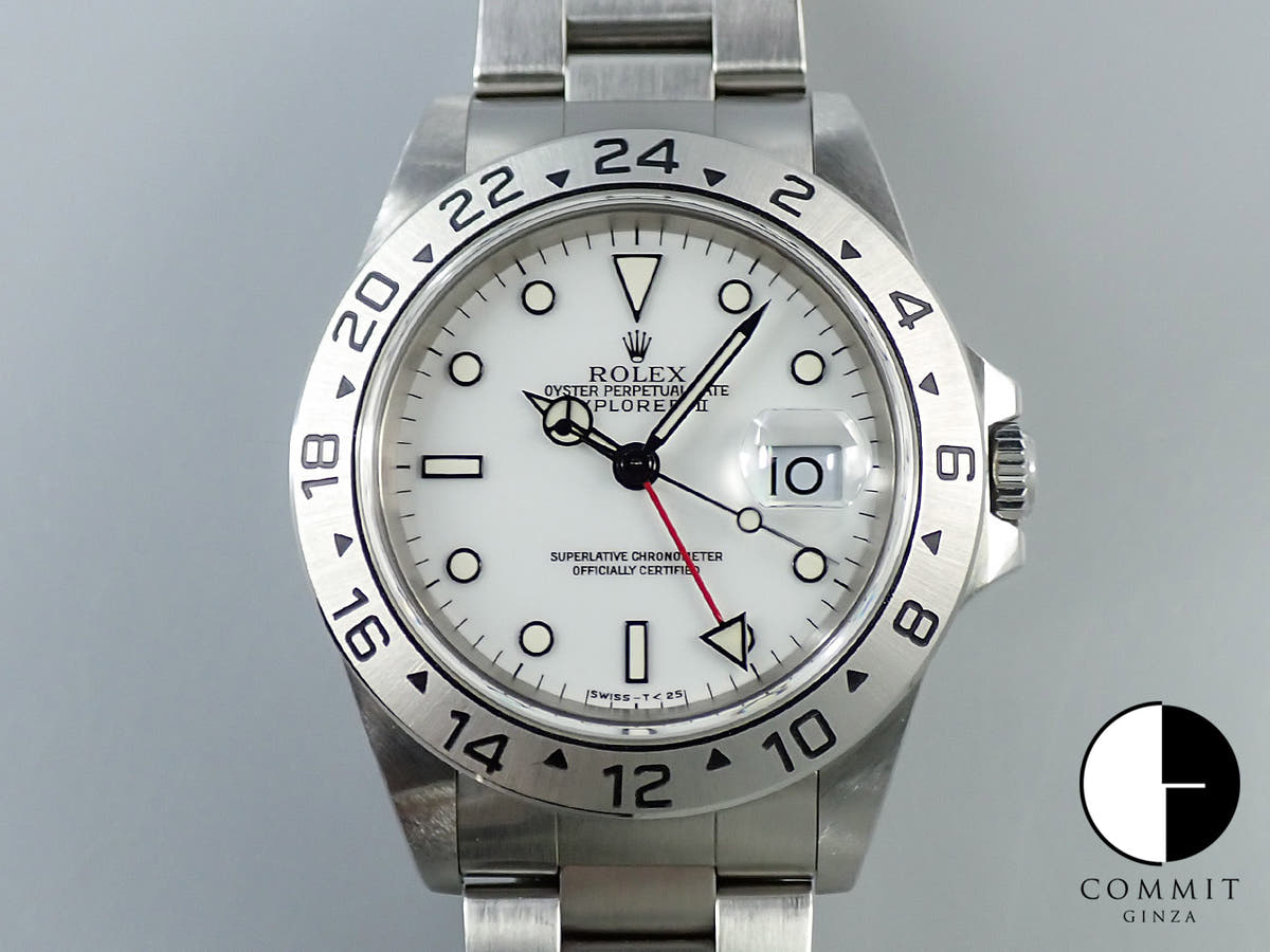 ロレックス エクスプローラーII Ref.16570 ステンレススチール ホワイト文字盤