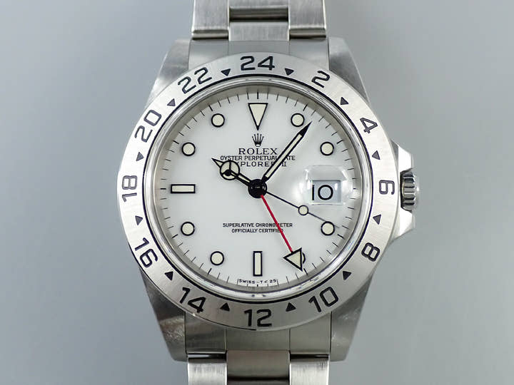 ロレックス エクスプローラーII Ref.16570 ステンレススチール ホワイト文字盤