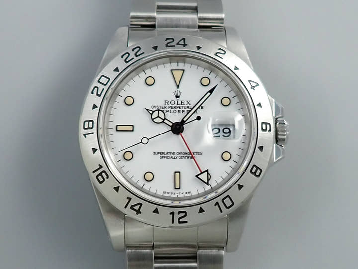 ロレックス エクスプローラーII Ref.16570 ステンレススチール ホワイト文字盤