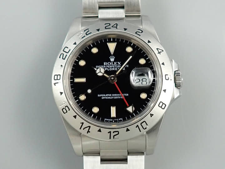 ロレックス エクスプローラーII Ref.16570 ステンレススチール ブラック文字盤