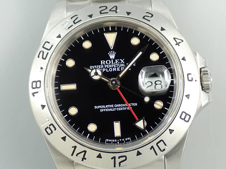 ロレックス エクスプローラーII Ref.16570 ステンレススチール ブラック文字盤