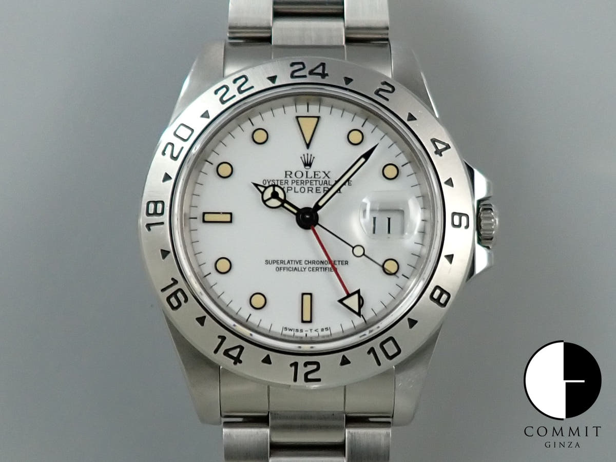 ロレックス エクスプローラーII Ref.16570 ステンレススチール ホワイト文字盤
