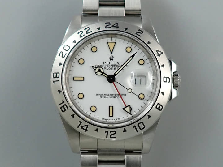 ロレックス エクスプローラーII Ref.16570 ステンレススチール ホワイト文字盤