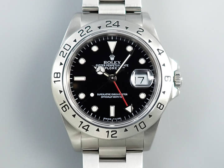 ロレックス エクスプローラーII Ref.16570 ステンレススチール ブラック文字盤