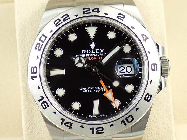 ロレックス エクスプローラーII Ref.216570 ステンレススチール ブラック文字盤