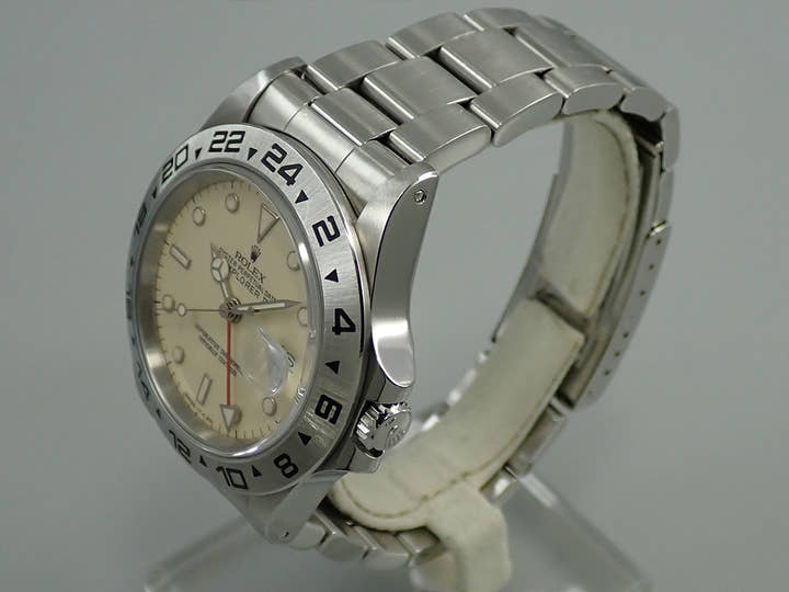 ロレックス エクスプローラーII Ref.16550 ステンレススチール アイボリー文字盤