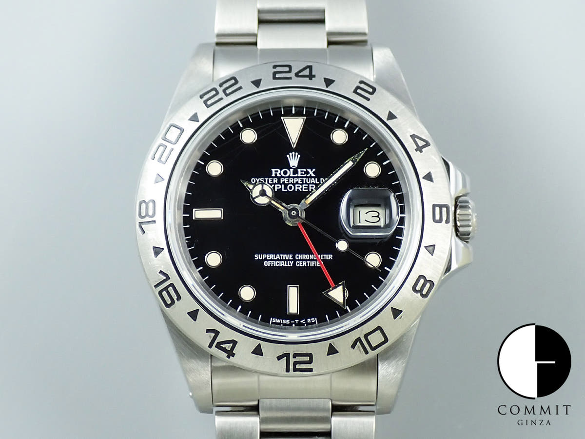 ロレックス エクスプローラーII Ref.16550 ステンレススチール ブラック文字盤