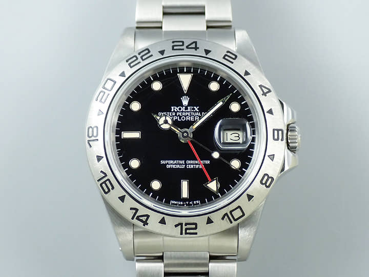 ロレックス エクスプローラーII Ref.16550 ステンレススチール ブラック文字盤