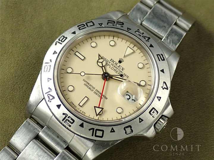 ロレックス エクスプローラーII Ref.16550 ステンレススチール アイボリー文字盤