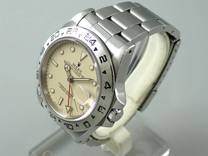 ロレックス エクスプローラーII Ref.16550 ステンレススチール アイボリー文字盤