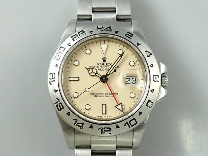 ロレックス エクスプローラーII Ref.16550 ステンレススチール アイボリー文字盤