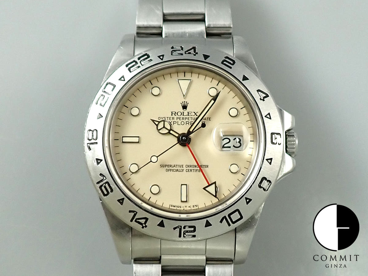 ロレックス エクスプローラーII Ref.16550 ステンレススチール アイボリー文字盤