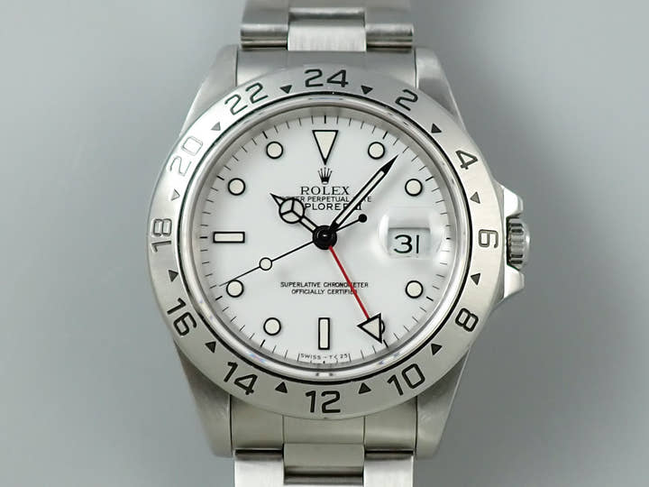 ロレックス エクスプローラーII Ref.16570 ステンレススチール ホワイト文字盤