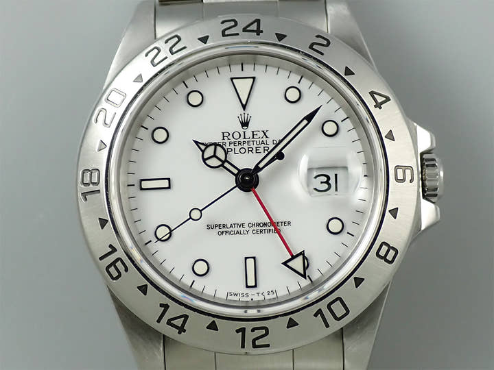 ロレックス エクスプローラーII Ref.16570 ステンレススチール ホワイト文字盤