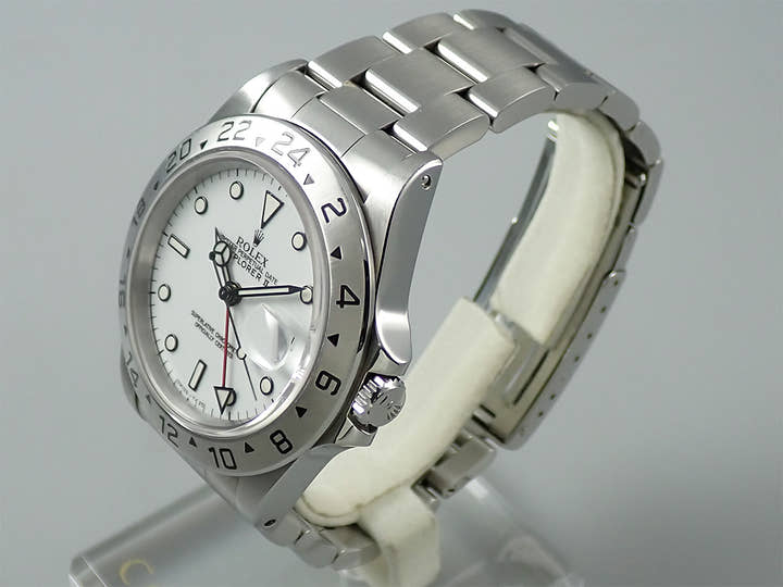 ロレックス エクスプローラーII Ref.16570 ステンレススチール ホワイト文字盤