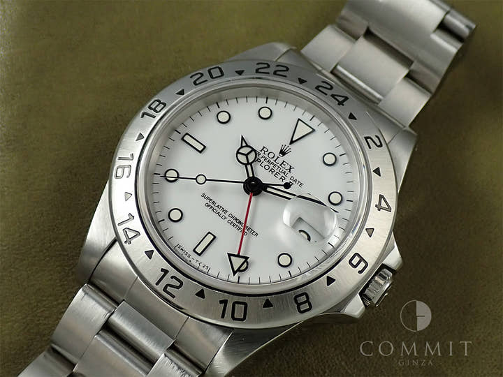 ロレックス エクスプローラーII Ref.16570 ステンレススチール ホワイト文字盤