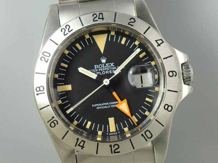 ロレックス エクスプローラーII Ref.1655 ステンレススチール ブラック文字盤