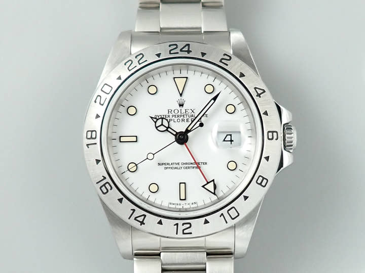 ロレックス エクスプローラーII Ref.16570 ステンレススチール ホワイト文字盤