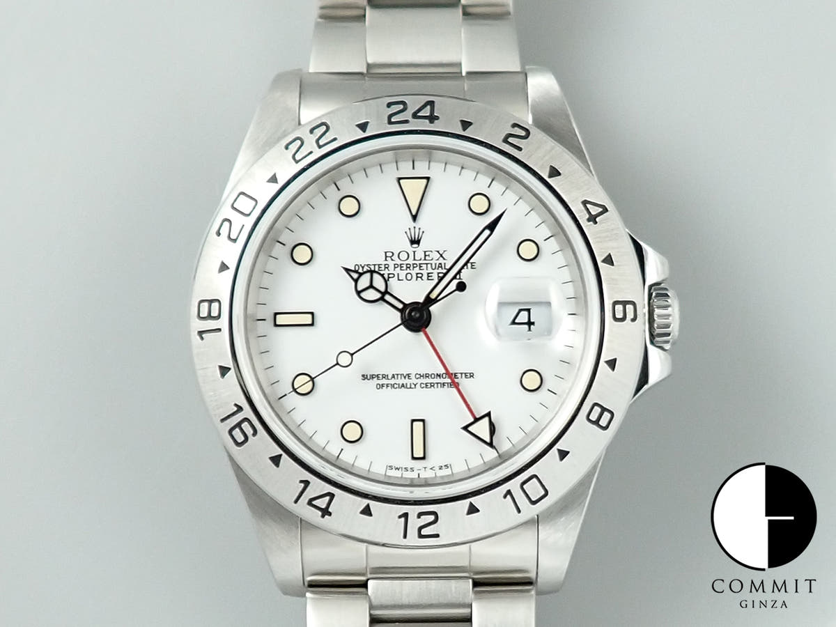 ロレックス エクスプローラーII Ref.16570 ステンレススチール ホワイト文字盤