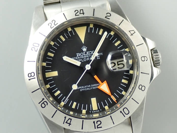 ロレックス エクスプローラーII Ref.1655 ステンレススチール ブラック文字盤