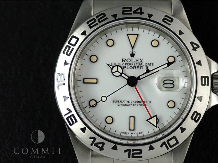 ロレックス エクスプローラーII Ref.16550 ステンレススチール ホワイト文字盤
