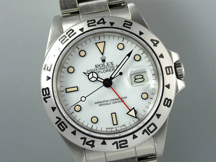 ロレックス エクスプローラーII Ref.16550 ステンレススチール ホワイト文字盤