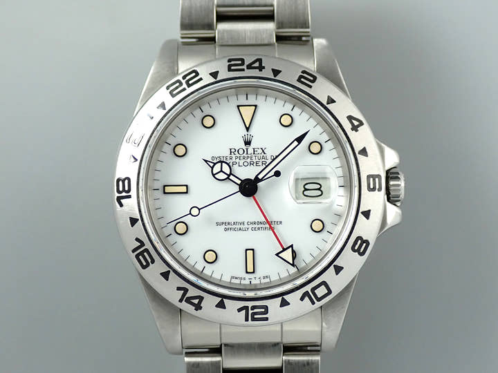 ロレックス エクスプローラーII Ref.16550 ステンレススチール ホワイト文字盤