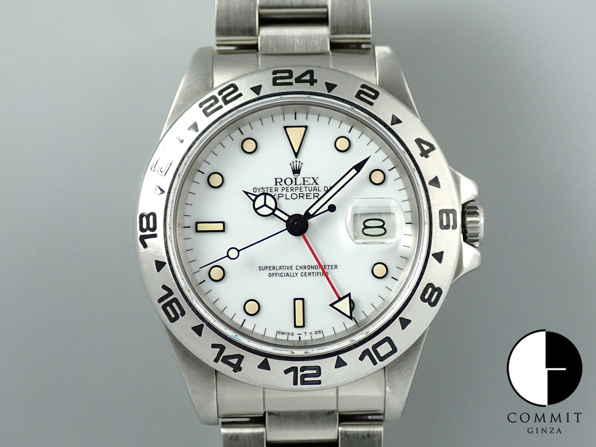 ロレックス エクスプローラーII Ref.16550 ステンレススチール ホワイト文字盤