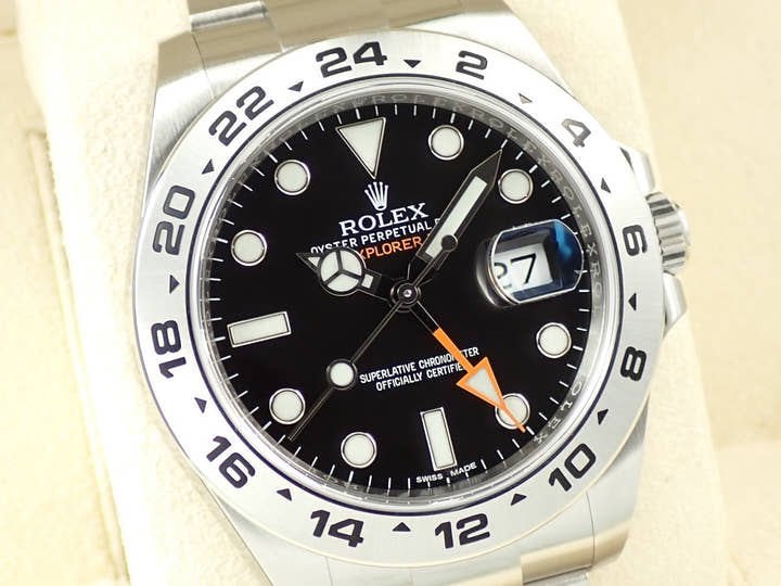ロレックス エクスプローラーII Ref.216570 ステンレススチール ブラック文字盤