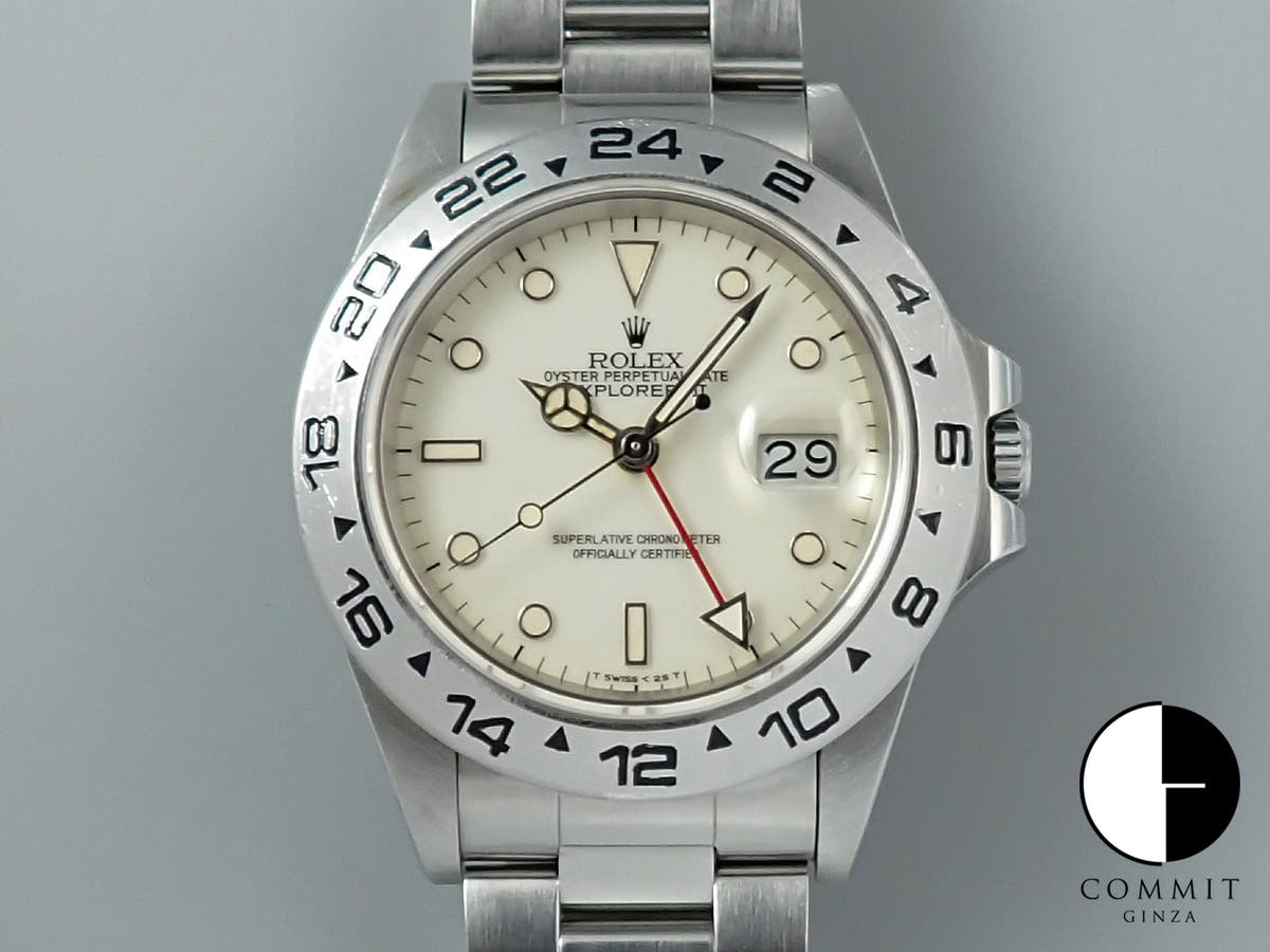 ロレックス エクスプローラーII Ref.16550 ステンレススチール アイボリー文字盤