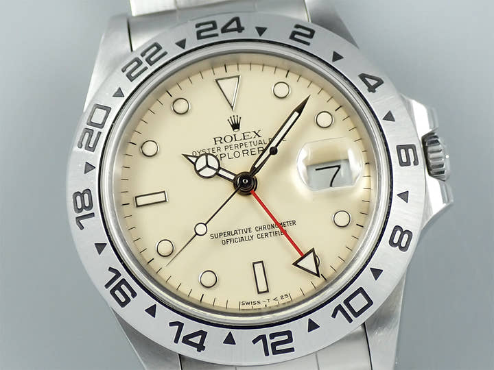 ロレックス エクスプローラーII Ref.16550 ステンレススチール アイボリー文字盤