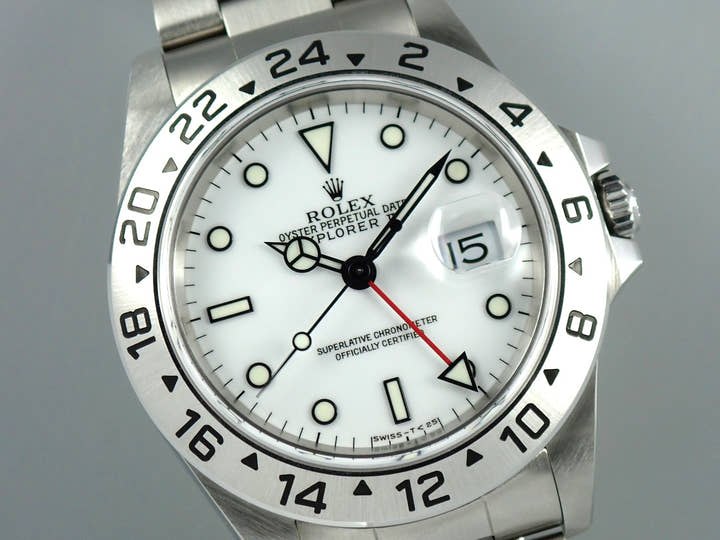 ロレックス エクスプローラーII Ref.16570 ステンレススチール ホワイト文字盤