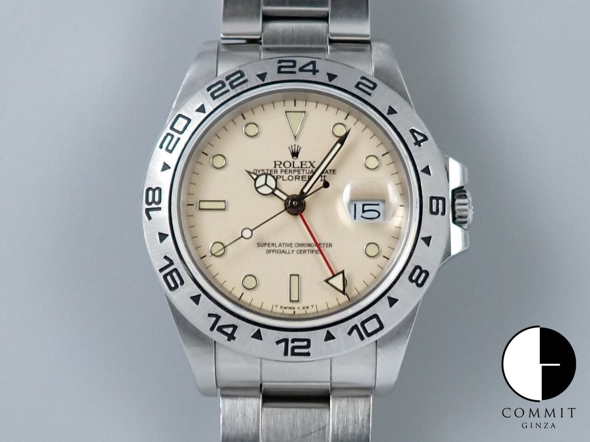 ロレックス エクスプローラーII Ref.16550 ステンレススチール アイボリー文字盤