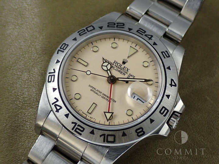 ロレックス エクスプローラーII Ref.16550 ステンレススチール アイボリー文字盤